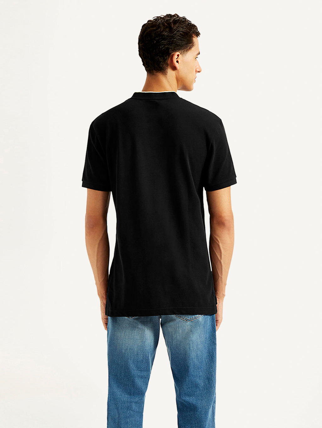 Men's Solid Slim Fit Polo T-shirt
