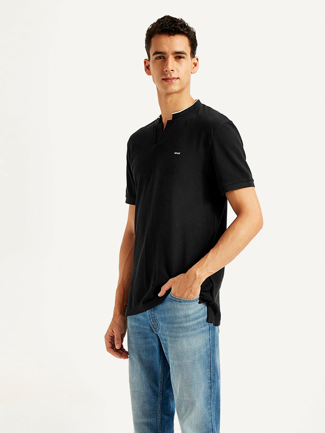 Men's Solid Slim Fit Polo T-shirt
