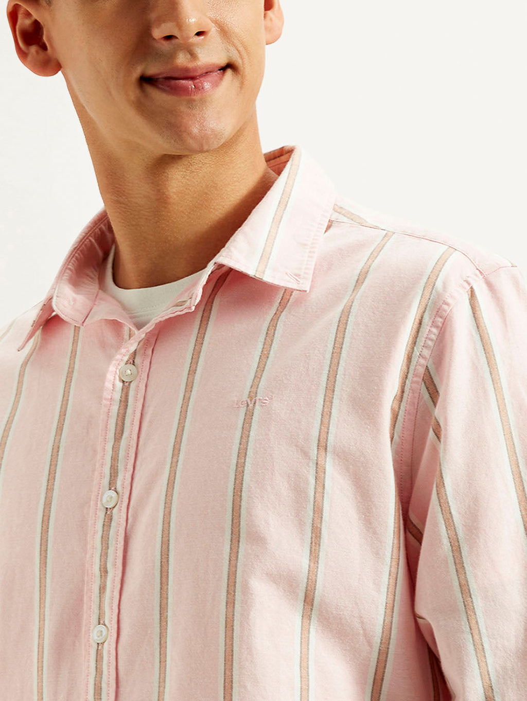 Men's Striped Slim Fit Oxford Shirt