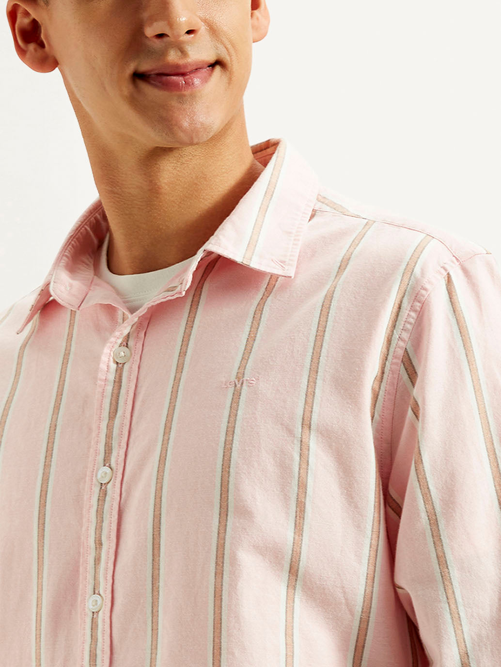 Men's Striped Slim Fit Oxford Shirt