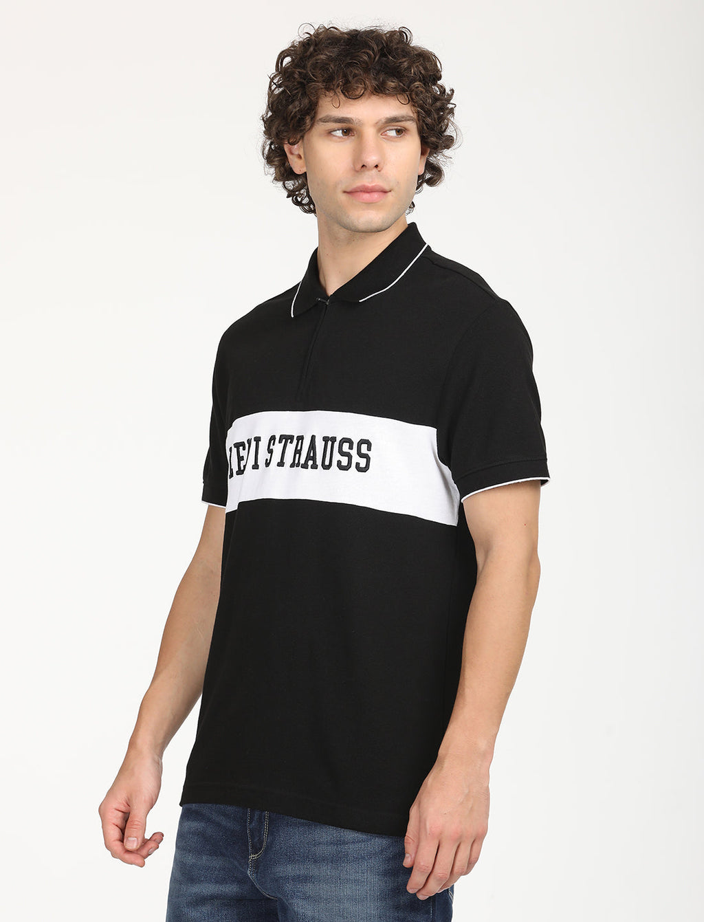 Men's Brand Logo Slim Fit  Polo T-shirt