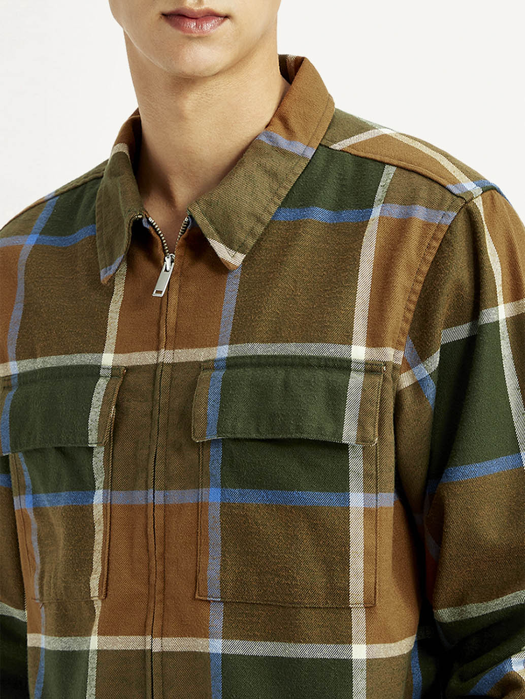 Men's Checkered Relaxed Fit Flannel Shirt