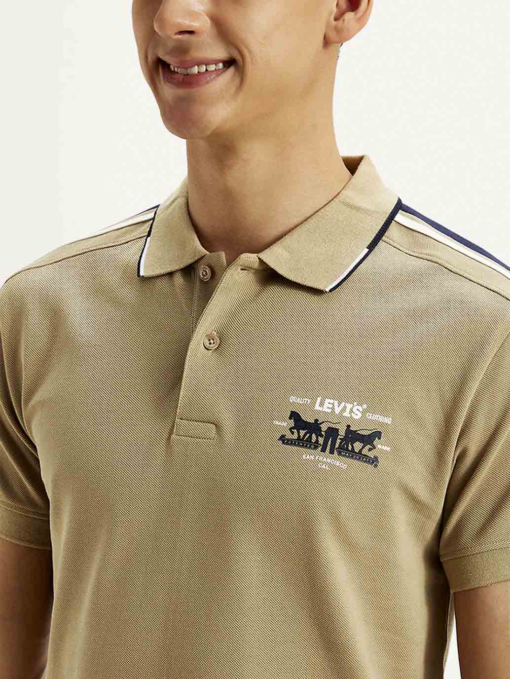 Men's Solid Slim Fit Polo T-shirt