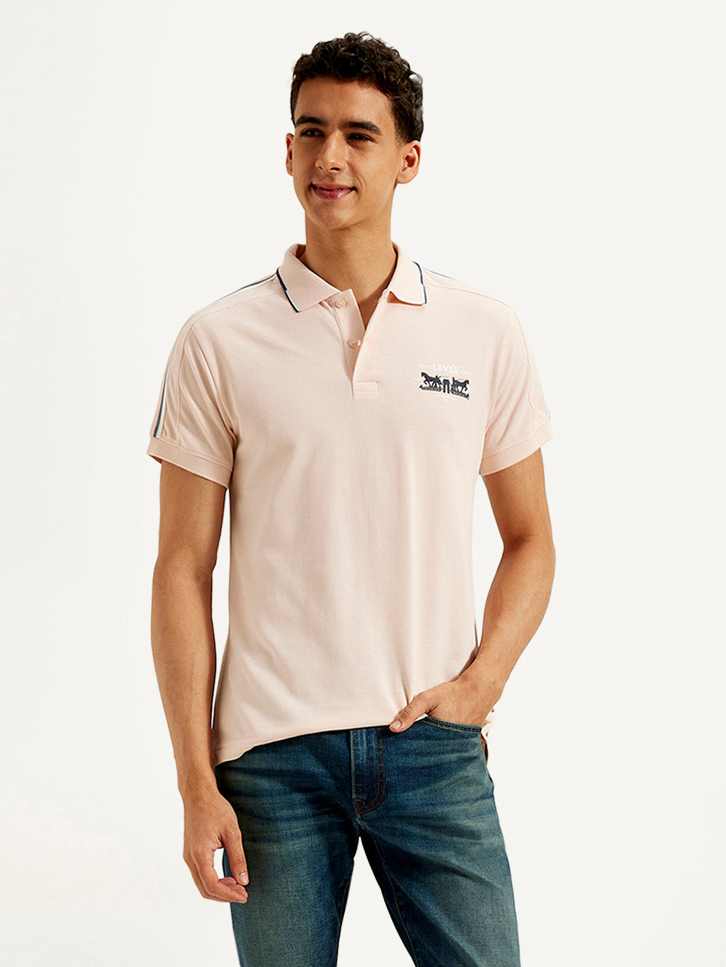 Men's Solid Slim Fit Polo T-shirt