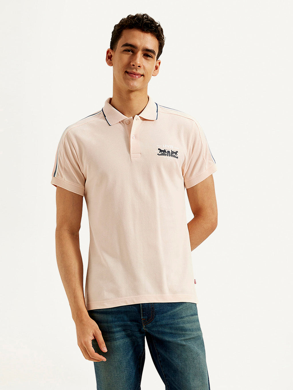 Men's Solid Slim Fit Polo T-shirt