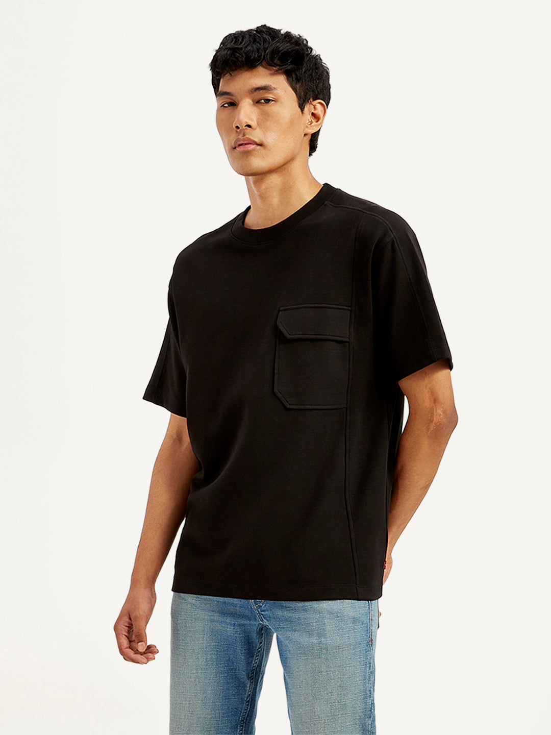 Men's Solid Crew Neck Utility T-Shirt