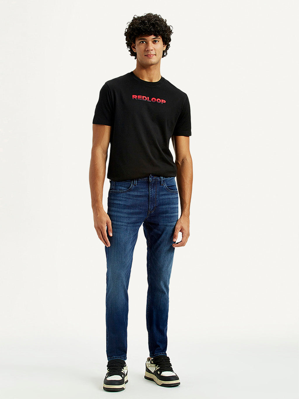 Men's Redloop 512 Indigo Slim Tapered Fit Mid Rise Jeans