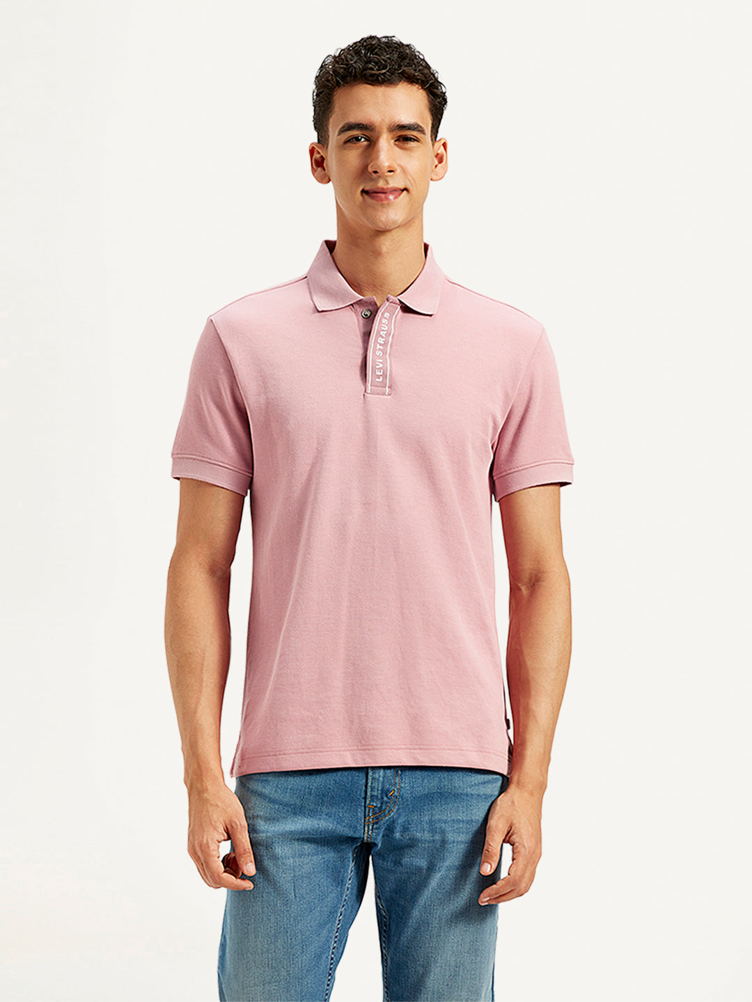 Men's Solid Slim Fit Polo T-Shirt