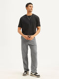 Men's Grey Loose Fit Chino Cargos