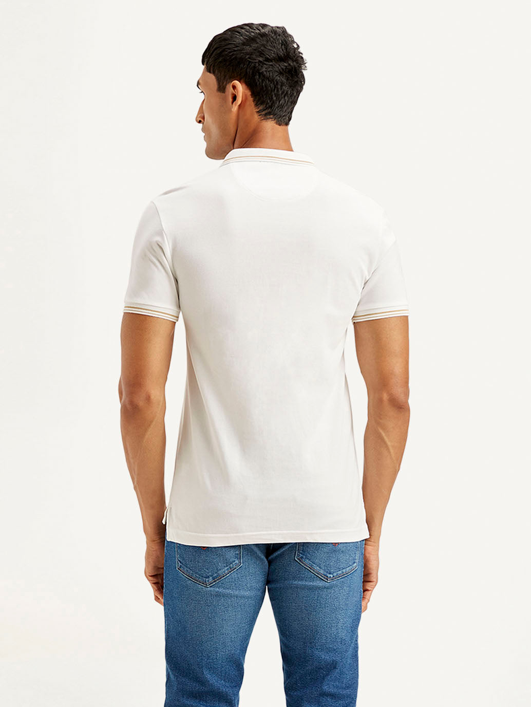 Men's Solid Slim Fit Polo T-shirt