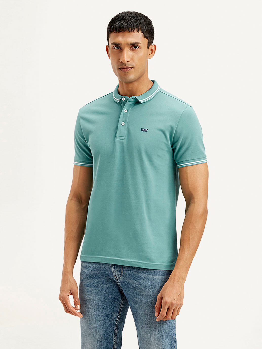 Men's Solid Slim Fit Polo T-shirt