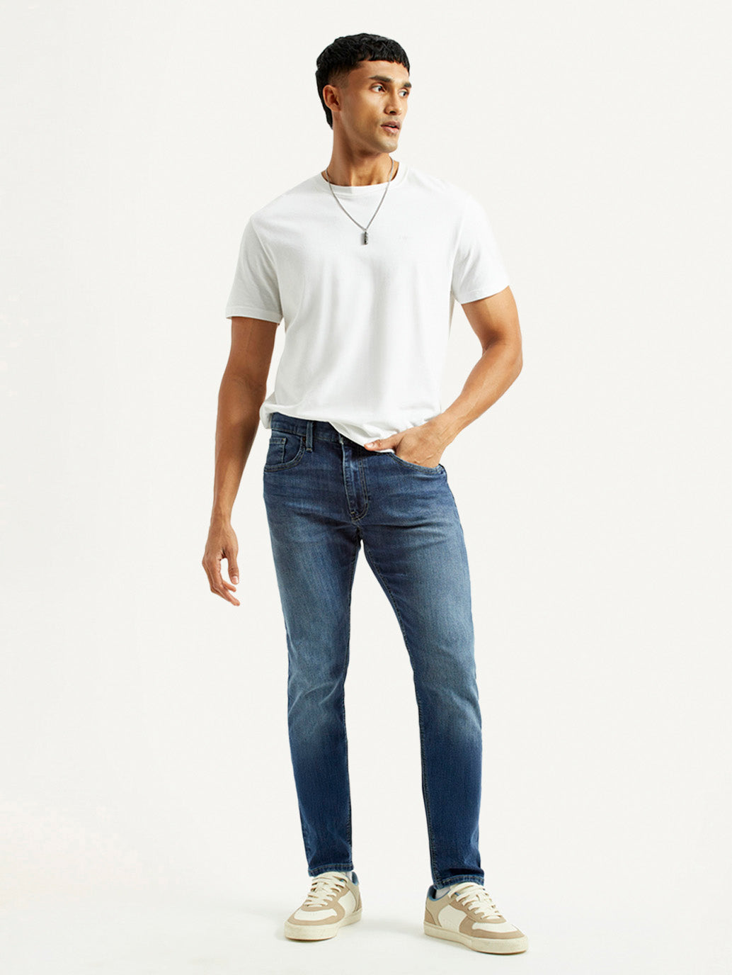 Men's 512 Blue Slim Tapered Fit Mid Rise Jeans