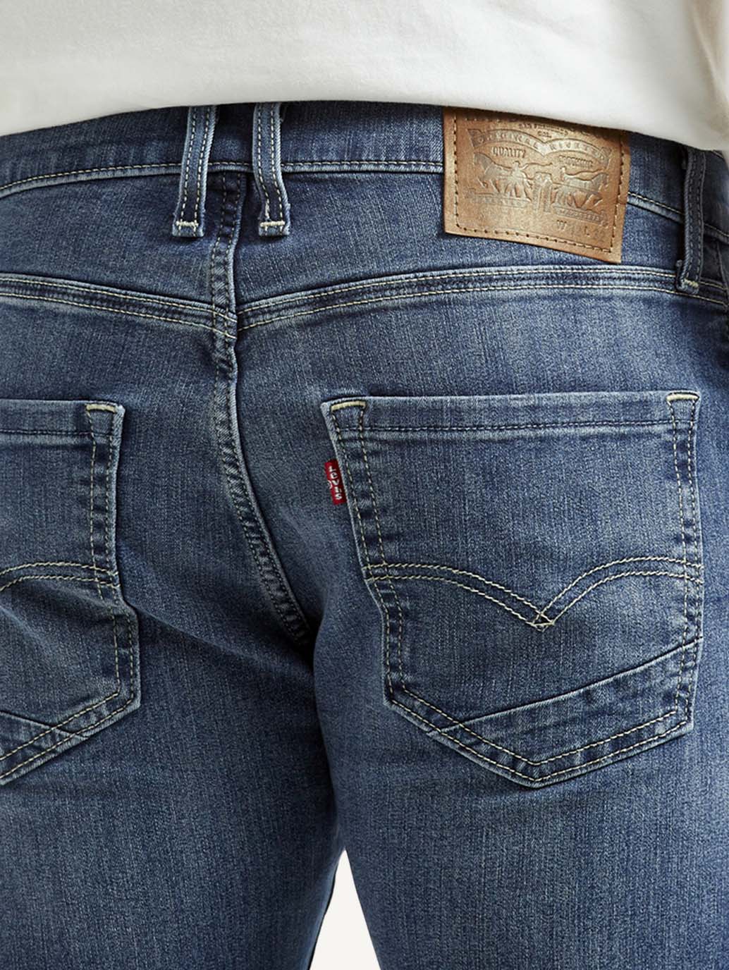 Men's 512 Blue Slim Tapered Fit Mid Rise Jeans