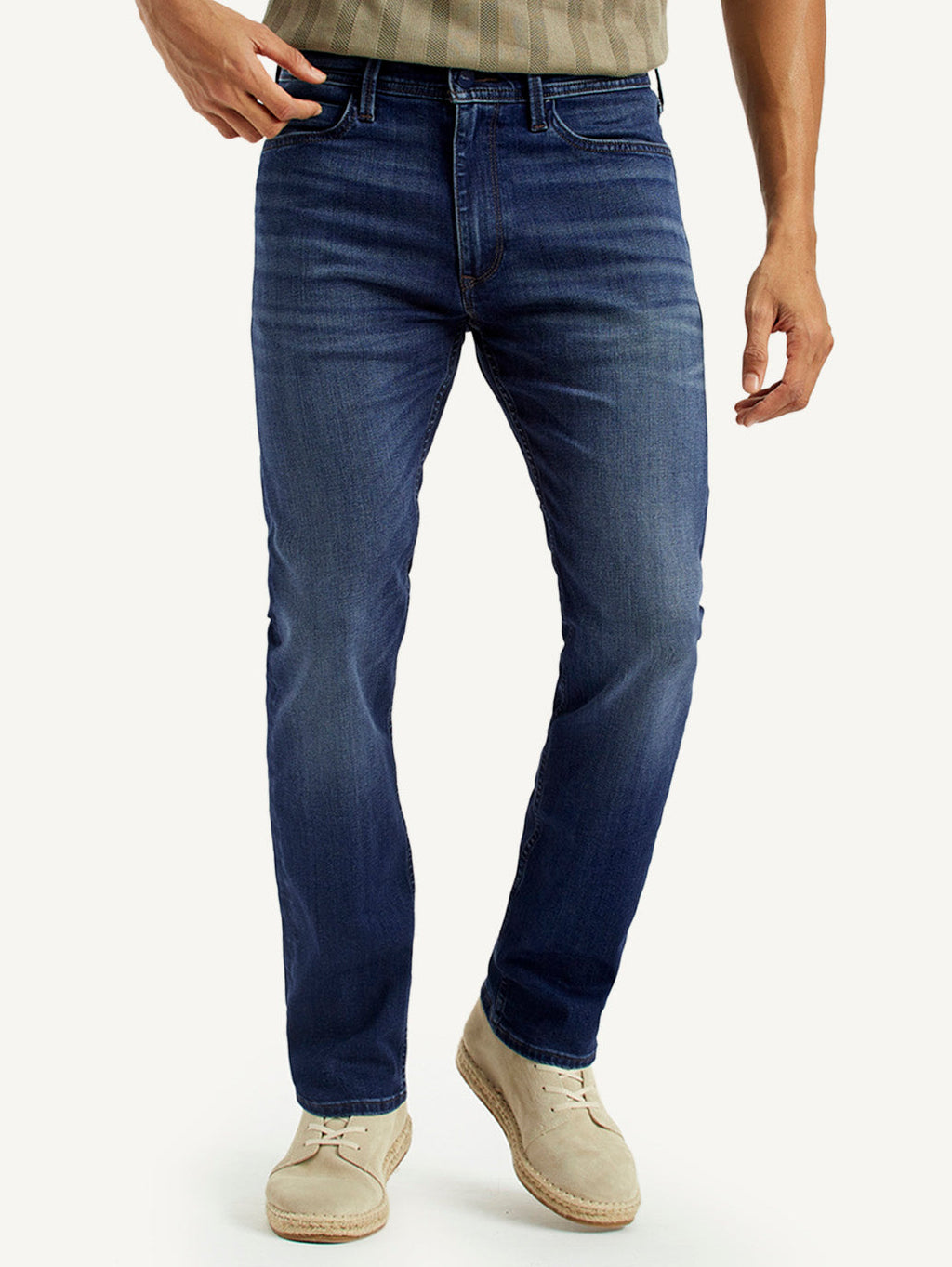 Men's Redloop 513 Light Indigo Slim Straight Fit Mid Rise Jeans