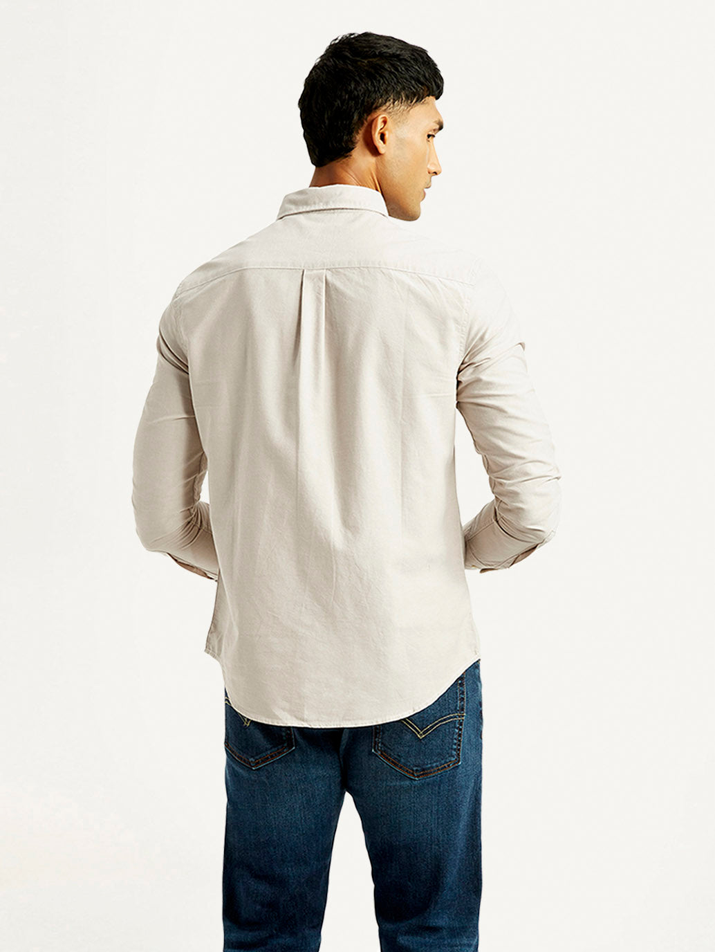 Men's Solid Slim Fit Oxford Shirt