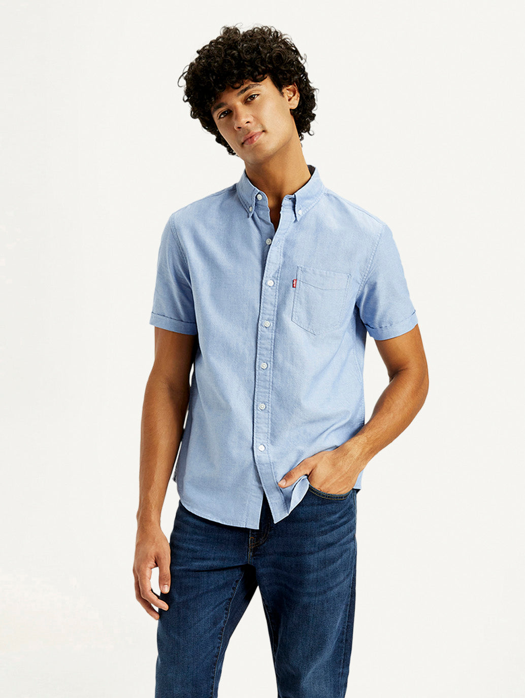 Men's Solid Slim Fit Oxford Shirt