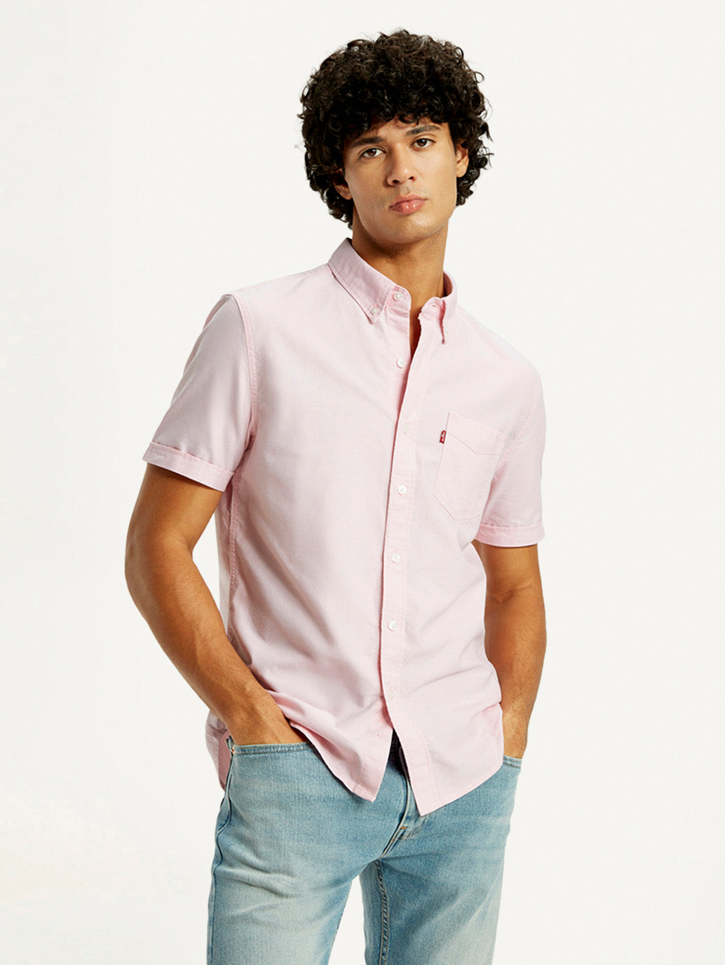 Men's Solid Slim Fit Oxford Shirt