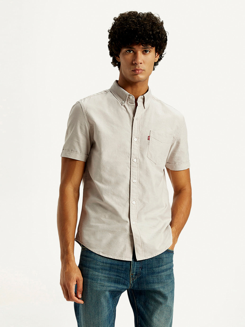 Men's Solid Slim Fit Oxford Shirt