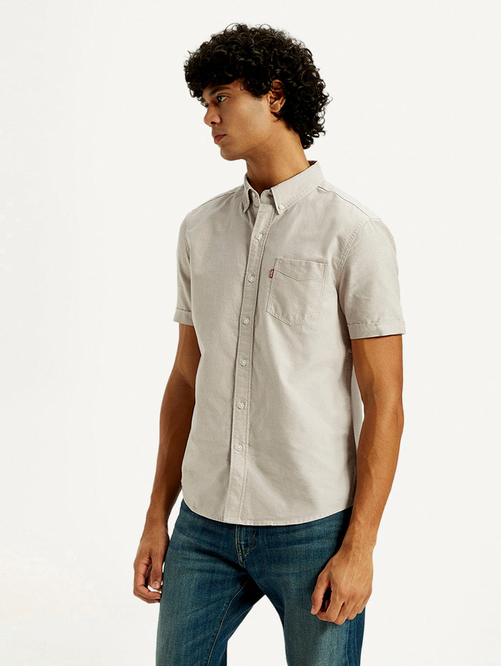 Men's Solid Slim Fit Oxford Shirt