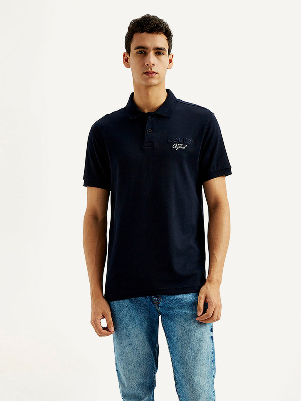 Men's Solid Slim Fit Polo T-shirt