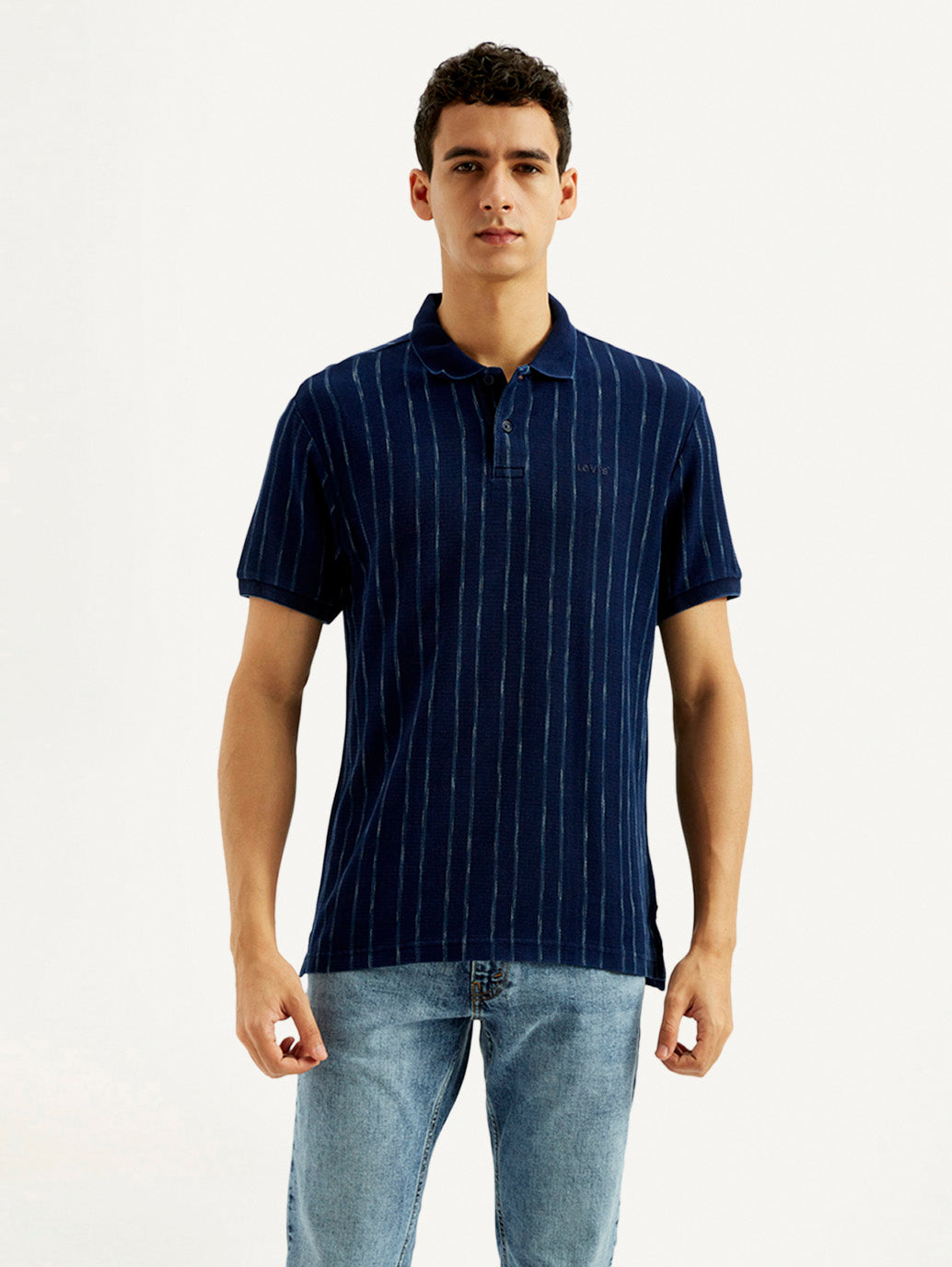 Men's Striped Slim Fit Polo T-shirt