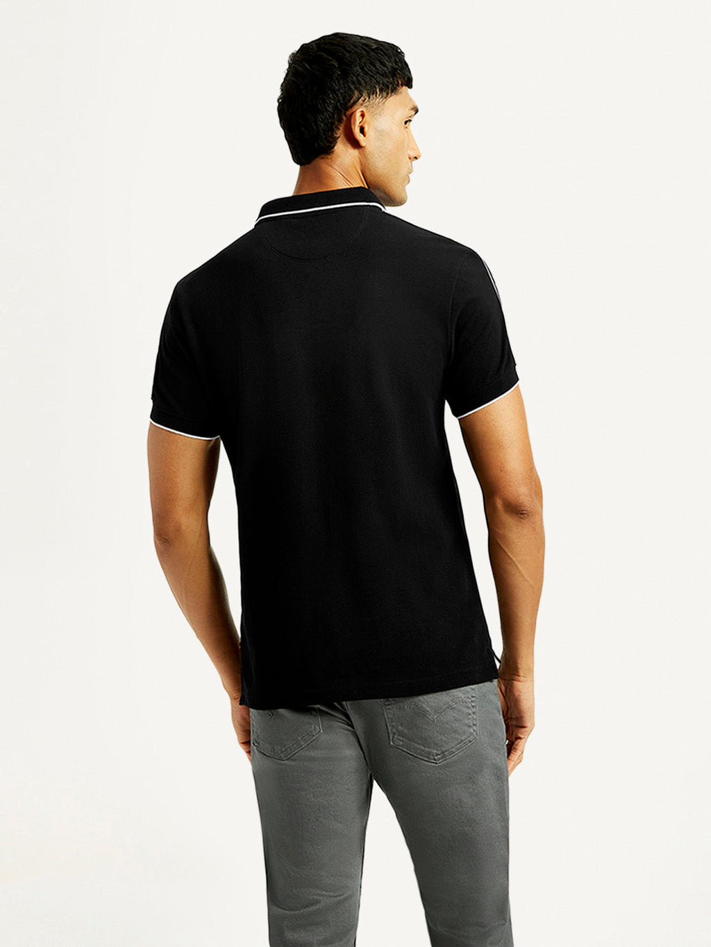 Men's Solid Slim Fit Polo T-shirt