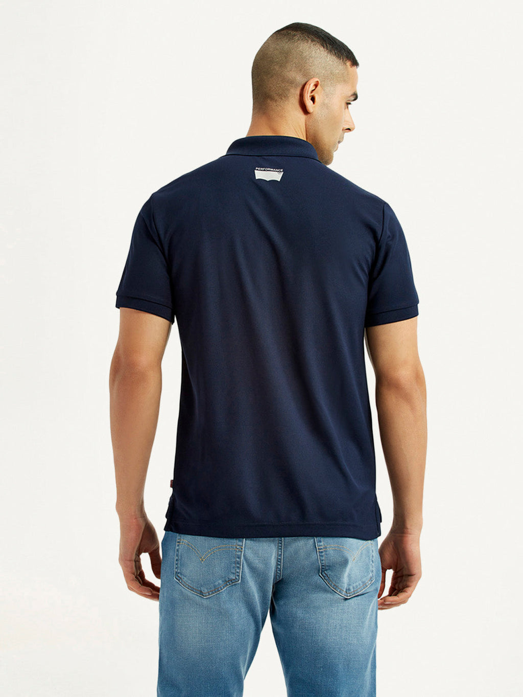 Men's Solid Navy Blue Polo T-Shirt