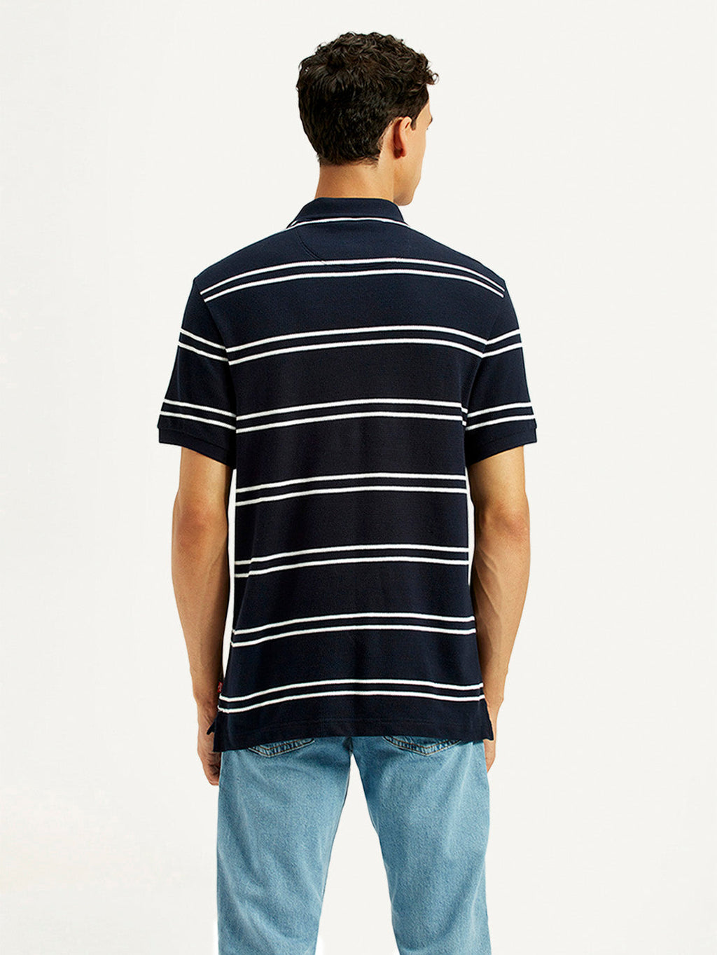 Men's Striped Slim Fit Polo T-shirt
