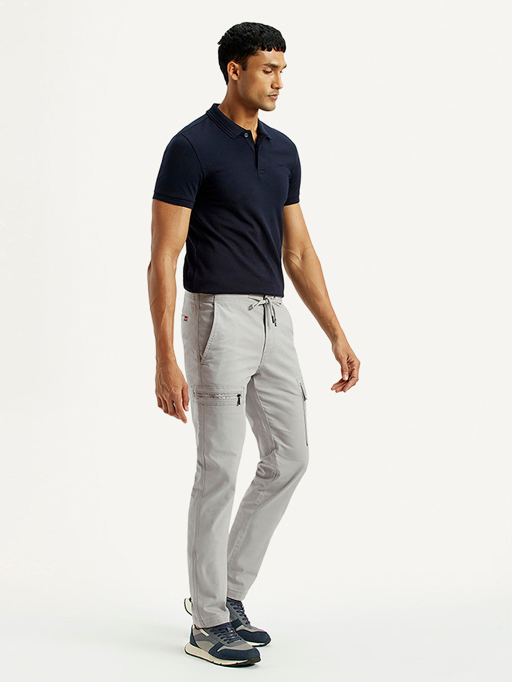 Men's 511 Grey Slim Fit Mid Rise Cargo Trousers