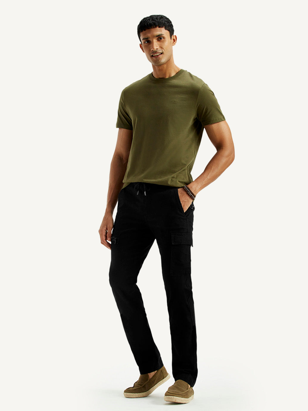 Men's 511 Black Slim Fit Mid Rise Cargo Trousers