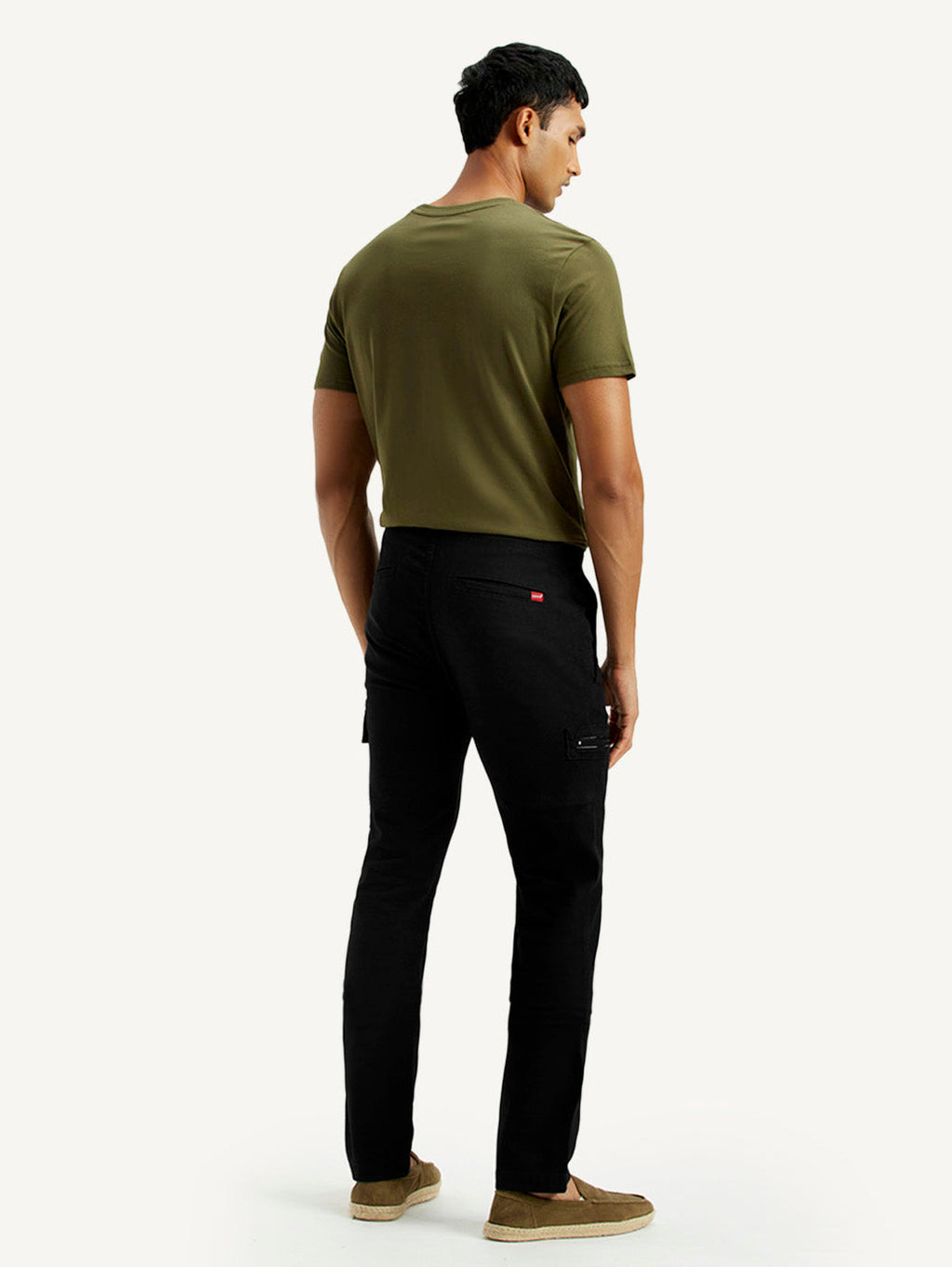 Men's 511 Black Slim Fit Mid Rise Cargo Trousers