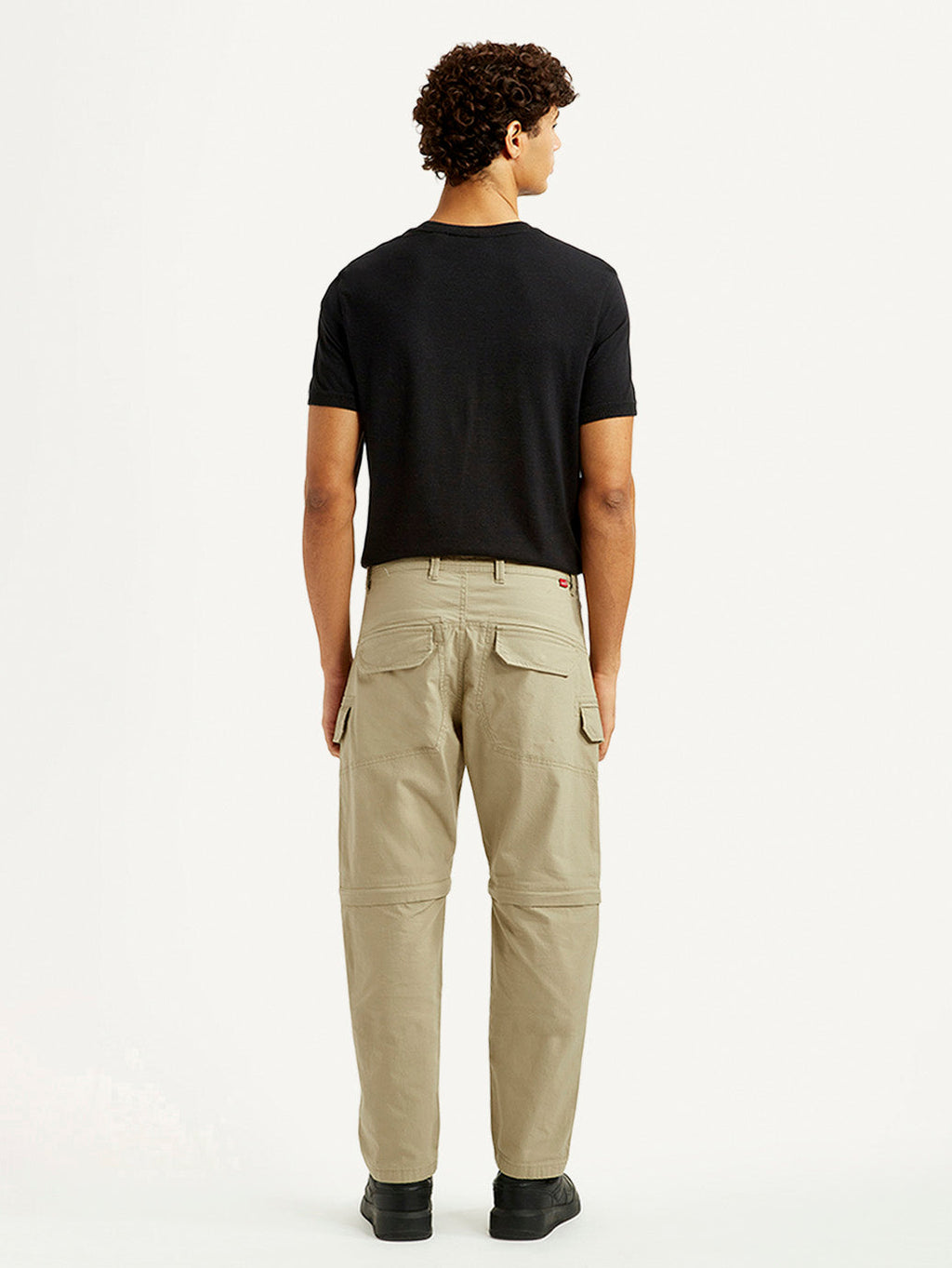 Men's Beige Slim Fit Cargos