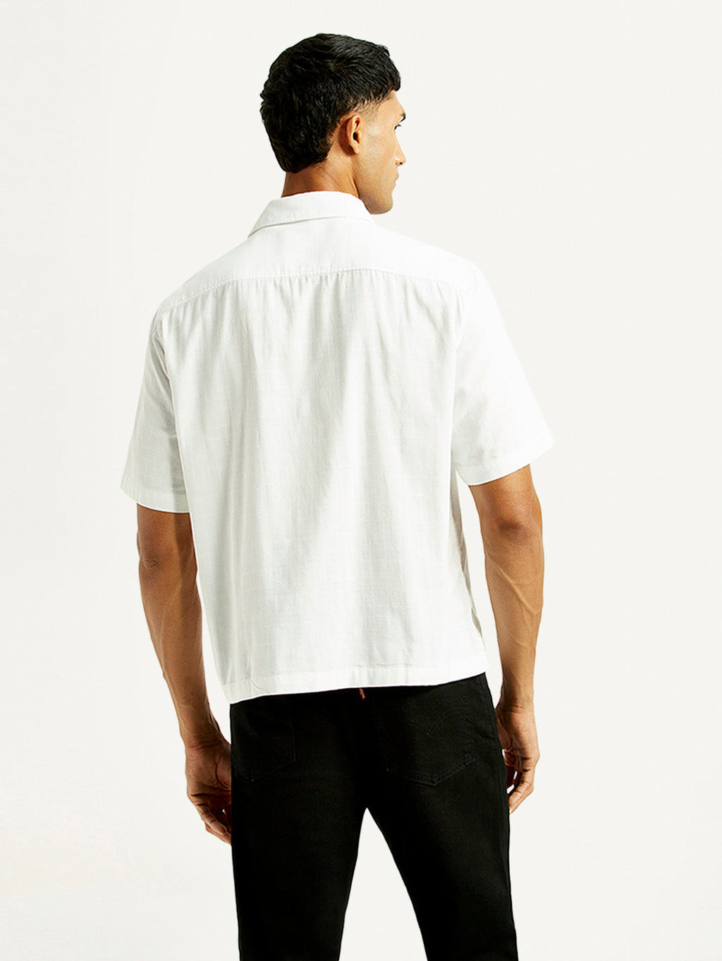 Men's Solid Relaxed Fit Resort Collar Shirt