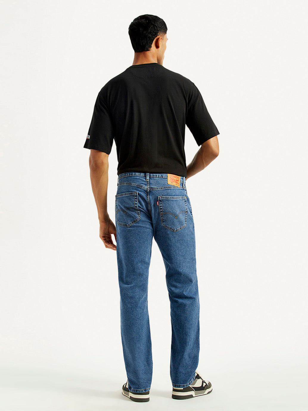 Men's 505 Med Indigo Straight Fit Mid Rise Jeans
