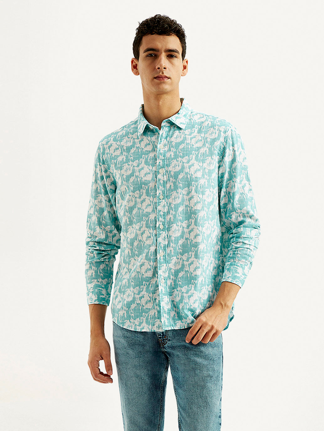Men's Abstract Slim Fit Shirt