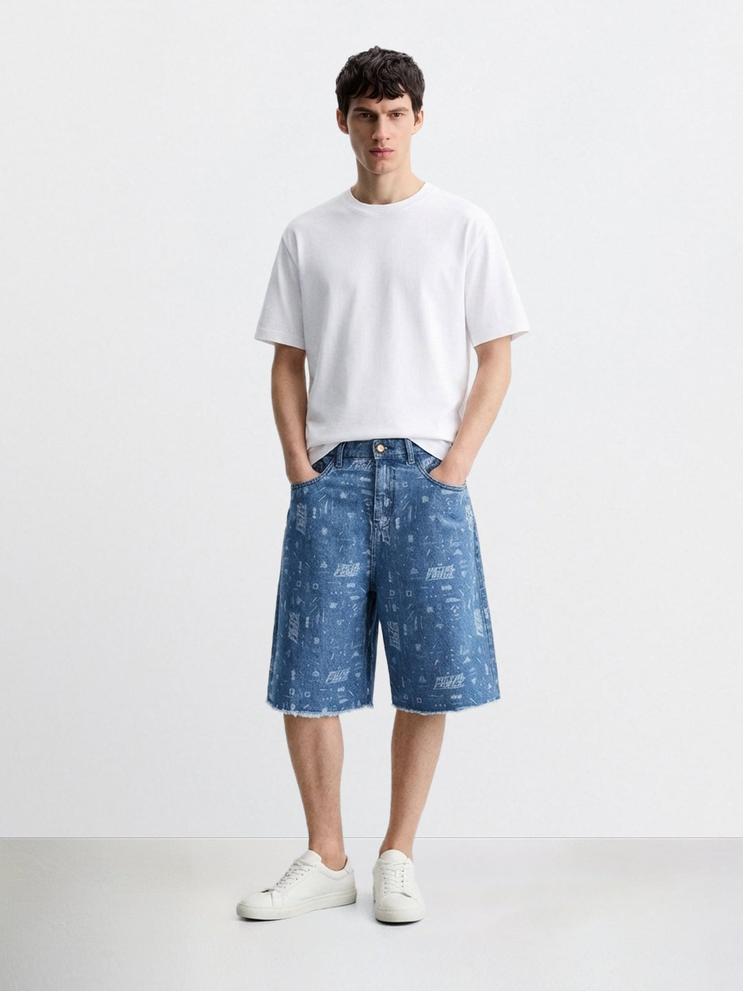 Men's Blue Regular Fit  Warner Bros Shorts