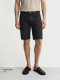 Men's Black Regular Fit Solid Casual Shorts