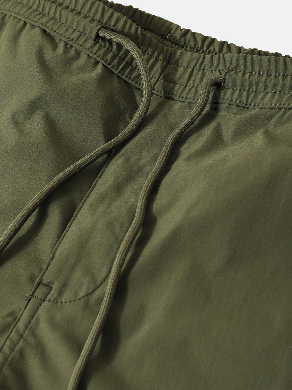 Men's Green Relaxed Fit Textured Utility Shorts
