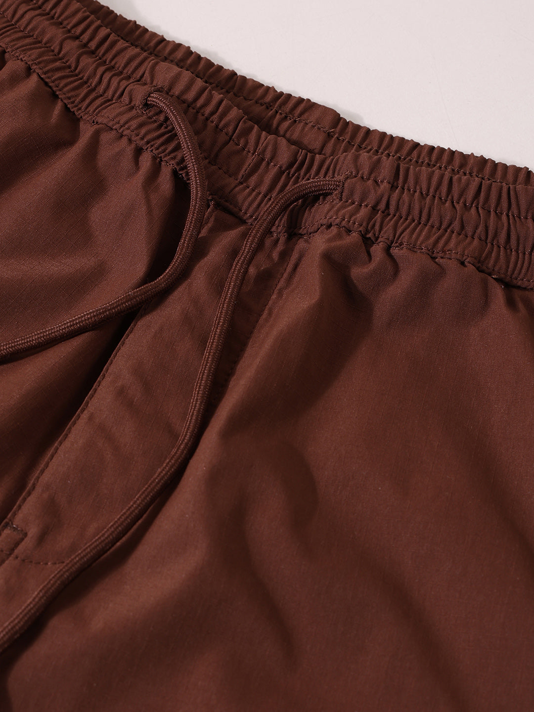 Men's Sepia Relaxed Fit Textured Utility Shorts