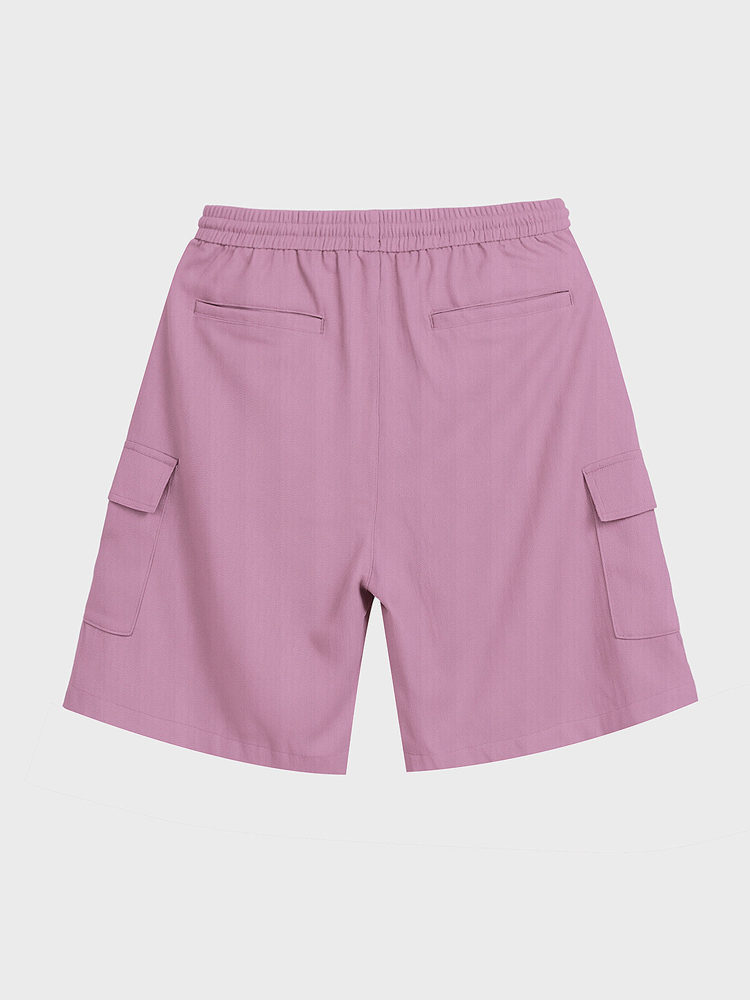 Men's Purple Relaxed Fit Solid Resort Wear Shorts