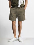 Men's Green Relaxed Fit Solid Resort Wear Shorts