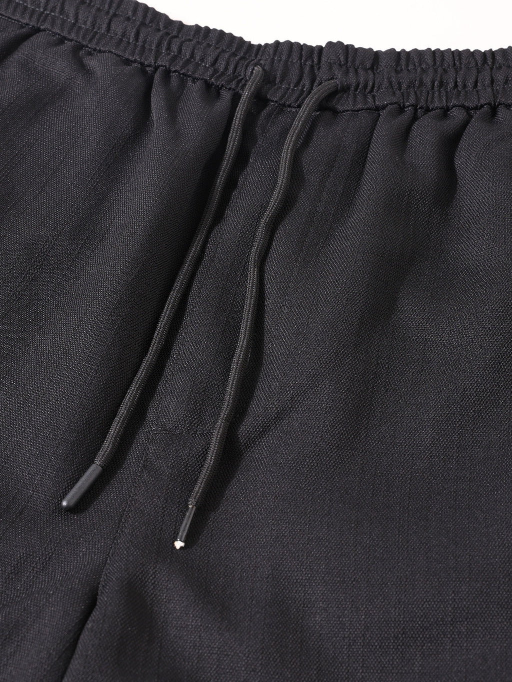 Men's Black Relaxed Fit Solid Resort Wear Shorts