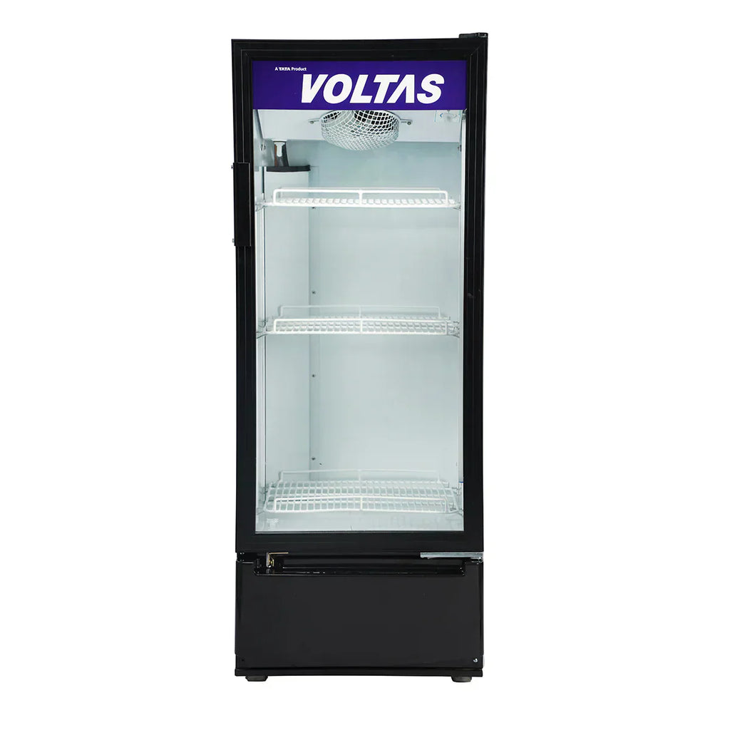 Voltas VC GT 220 SD P METALLICS FGLS Visi Cooler Single Door, 220 Liters, Black