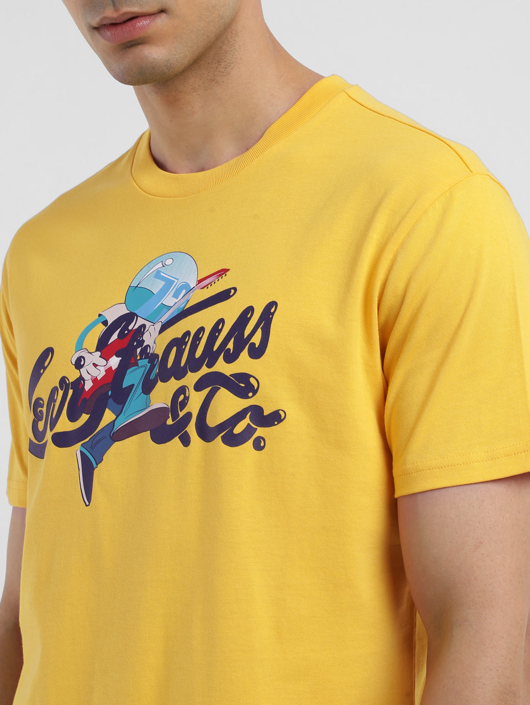 Men's Graphic Print Crew Neck T-shirt