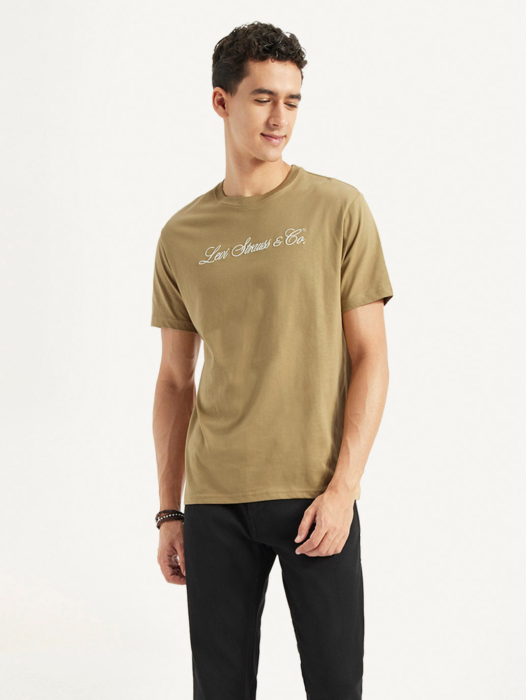 Men's Typographic Print Slim Fit T-shirt