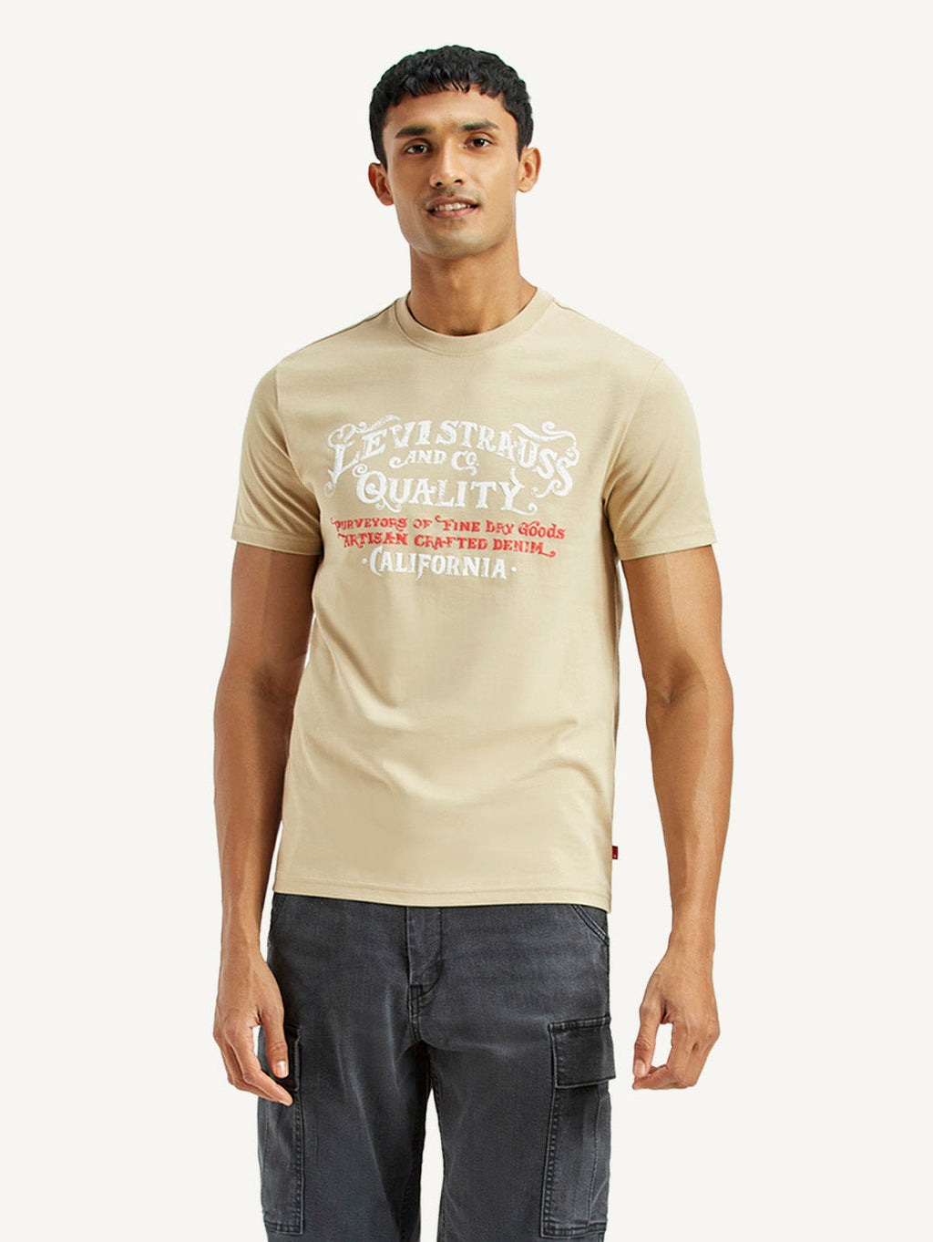 Men's Typographic Print Slim Fit T-Shirt