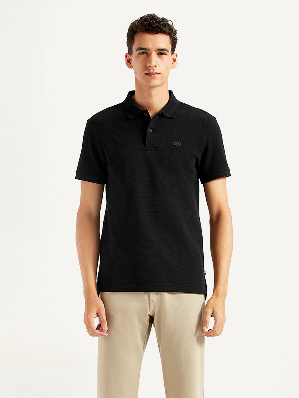 Men's Solid Slim Fit Polo T-shirt