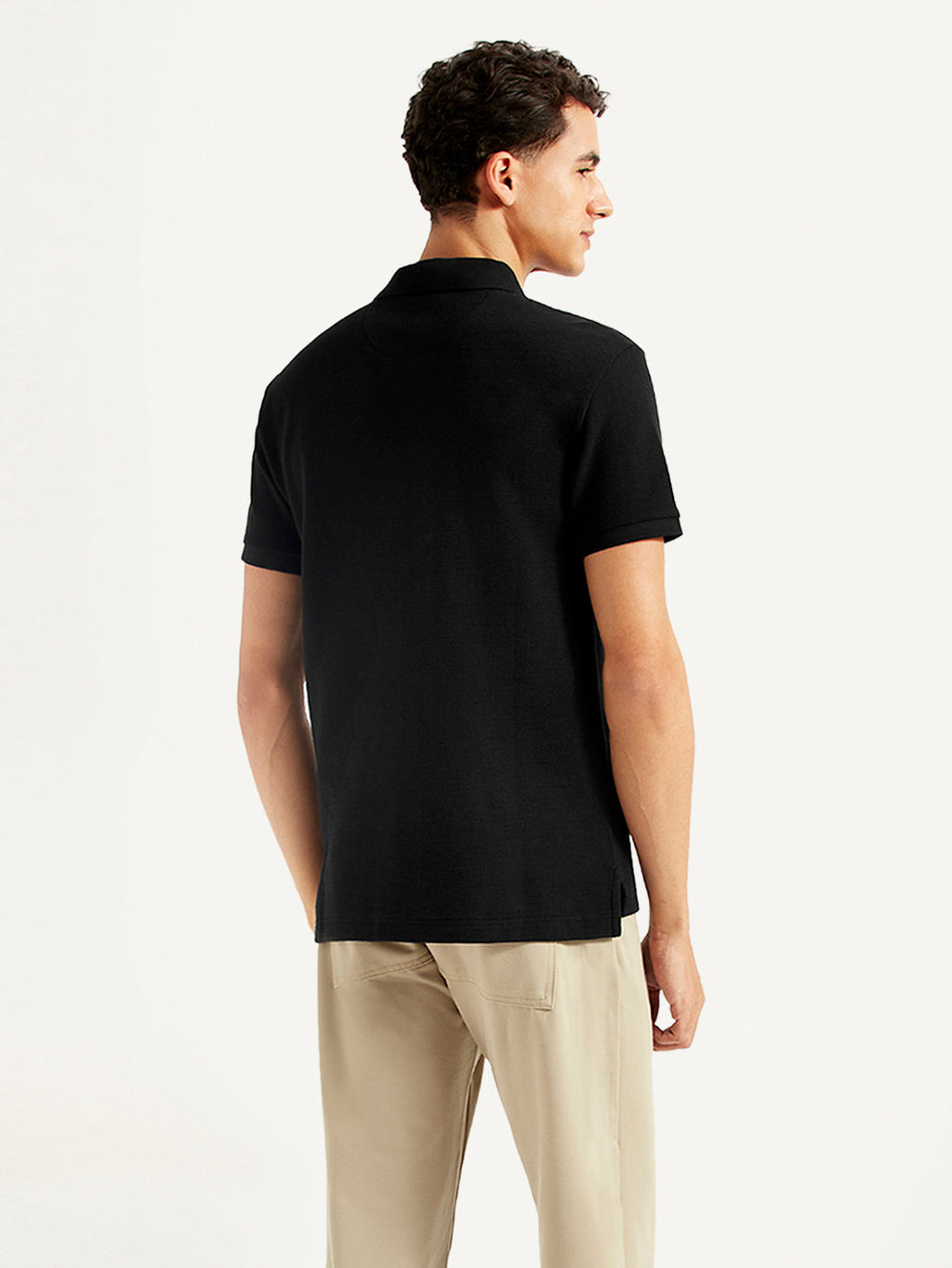 Men's Solid Slim Fit Polo T-shirt