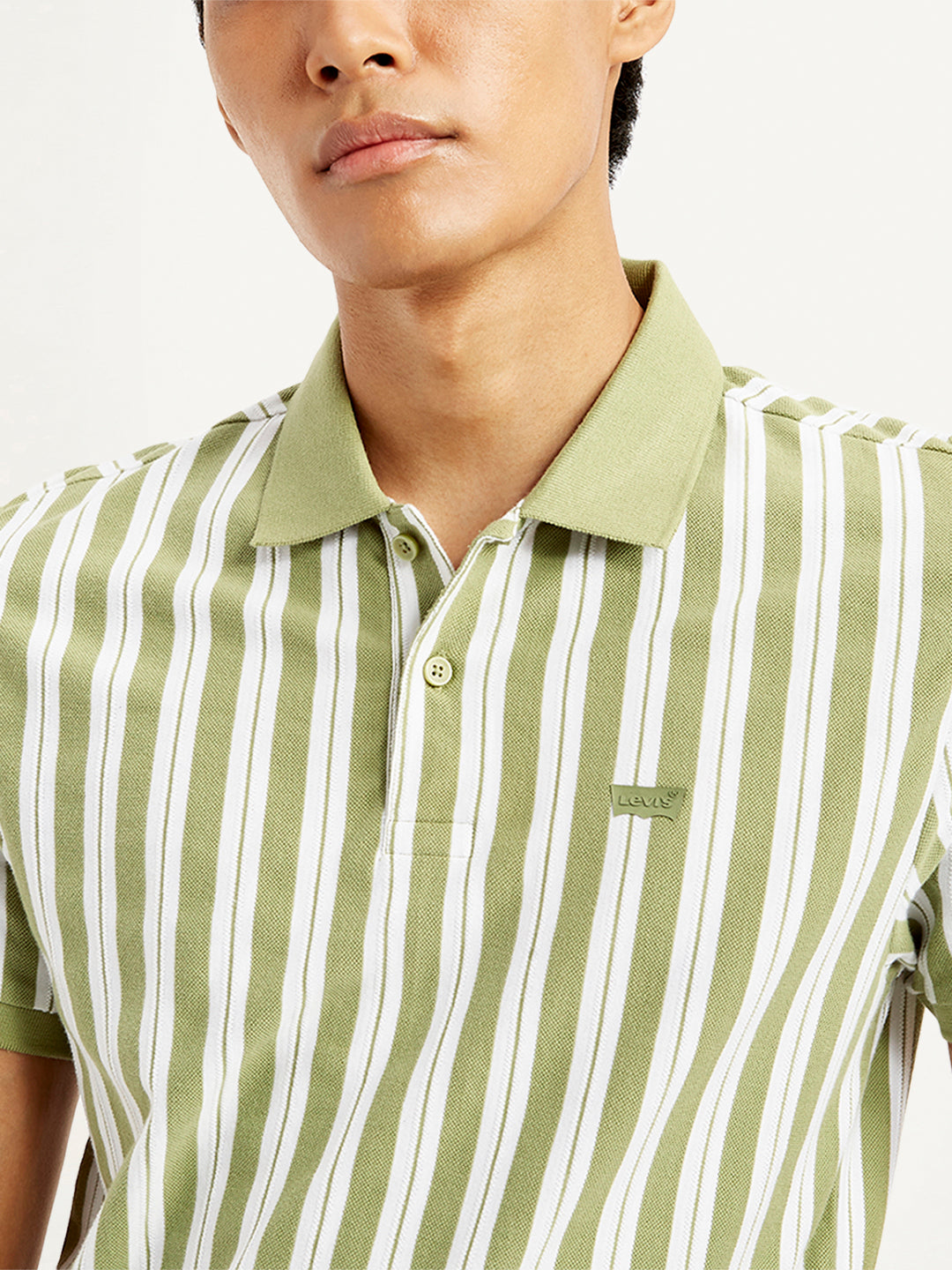 Men's Striped Slim Fit Polo T-Shirt