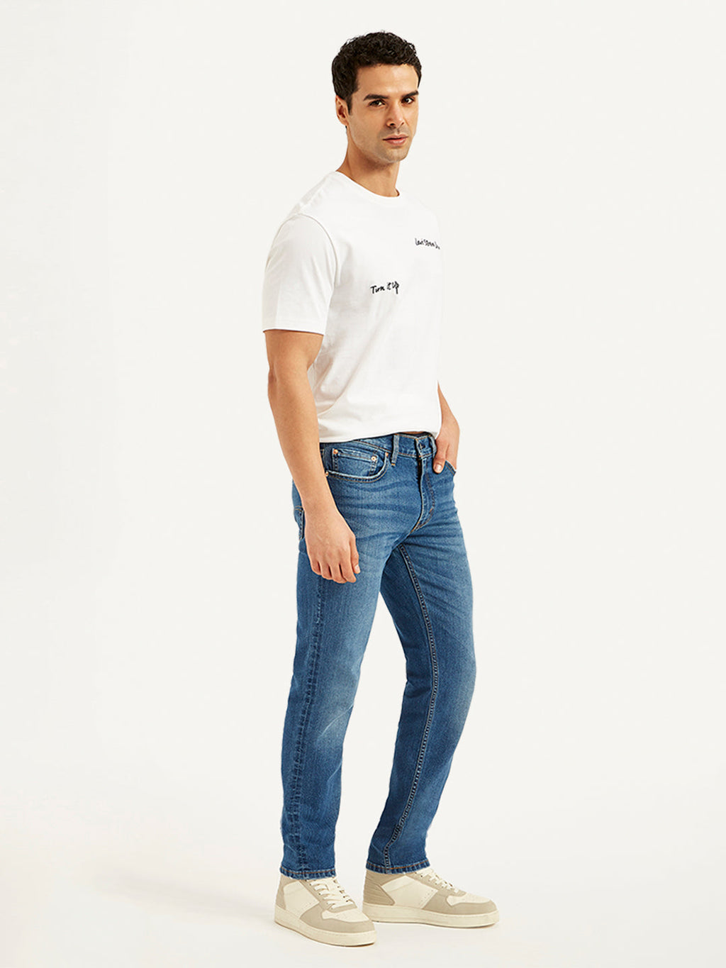 Men's 511 Blue Slim Fit Mid Rise Jeans